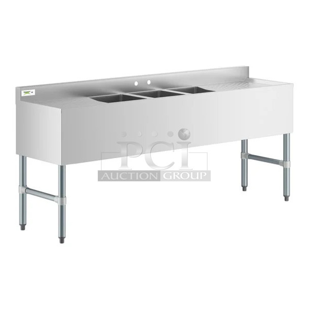 Regency 21 x 18 Stainless Steel Drop-In Hand Sink with Ice Bin