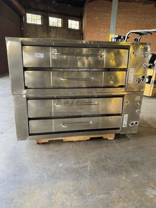Bari Natural Gas Powered Double Stacked 6 Pie Pizza Oven! Model M48-6 Serial 1591! No Stones!No Legs! 2 X Your Bid Makes One Unit! 