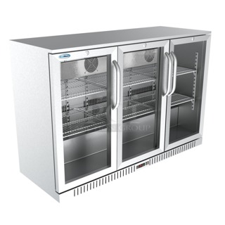 BRAND NEW IN THE BOX! Koolmore BC-3DSW-SS 53 in. Three-Door Back Bar Refrigerator - 11 Cu Ft. Tested. In Working Order. 