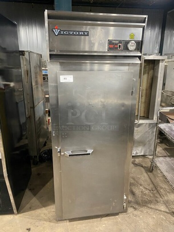 Victory Commercial Single Door Reach In Freezer! All Stainless Steel! Model: FS1DS7EW SN: G94L3V216 115V 60HZ 1 Phase