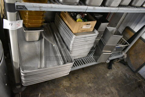 ALL ONE MONEY! Tier Lot of Various Items Including Metal Baking Pans, Drop In Bins and Basket