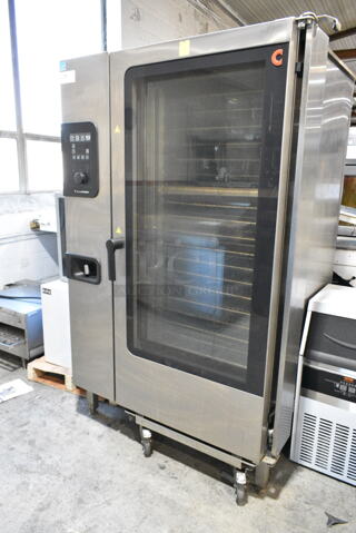 Convotherm C4eD 20.20 GB Stainless Steel Commercial Floor Style Natural Gas Powered Combi Convection Oven. 218,400 BTU. 