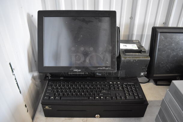 Posiflex 15" POS Monitor w/ Epson Model M165B Receipt Printer, Keyboard and Metal Cash Drawer