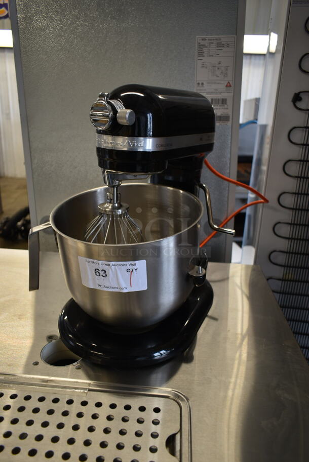 BRAND NEW SCRATCH AND DENT! KitchenAid KSM89900B Metal Countertop 8 Quart Planetary Dough Mixer w/ Stainless Steel Bowl and Whisk Attachment. 120 Volts, 1 Phase. Tested and Working!