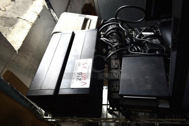 ALL ONE MONEY! Lot of Various Items Including Epson M296A Receipt Printer, 2 CyberPower 650va Uninterruptible Power Supply. 