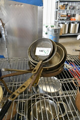 7 Various Metal Skillets. 7 Times Your Bid! 