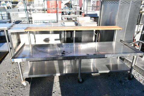 Stainless Steel Equipment Stand w/ Under Shelf on Commercial Casters. 