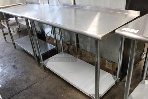 Stainless Steel Commercial Table w/ Metal Under Shelf. 48x24x36