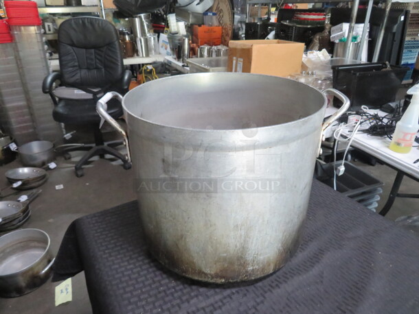 One Aluminum Stock Pot. 13.5X12