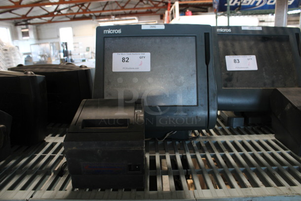 Micros 12" POS Monitor and Receipt Printer. 