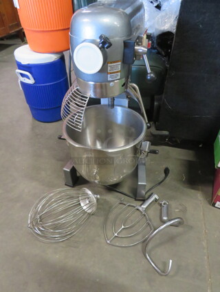 One Avantco 20 Quart Mixer With Bowl, Guard, Whip Paddle And Hook. 120 Volt. Model# 177MX20H.