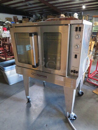 One BEUATIFUL Southbend Platinum Series Convection Oven WIth 4 Racks On Casters. Model# PCE75SSD. 208/240 Volt. 1 Phase. 38X34X55. $4675.00