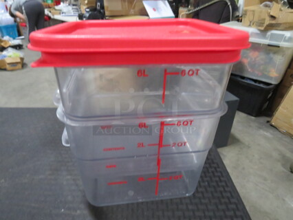 6 Quart Food Storage Container With Lid. 2XBID