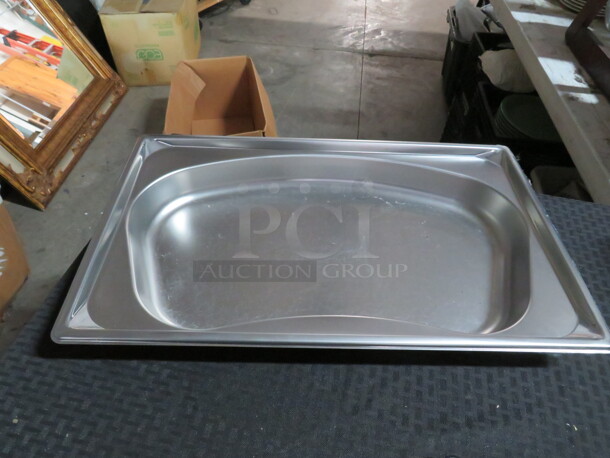 One NEW Vollrath Full Size 2.5 Inch Deep Super Shape Stainless Steel Kidney  Shaped Food Pan. #3101120. $49.23 - Item #1118234