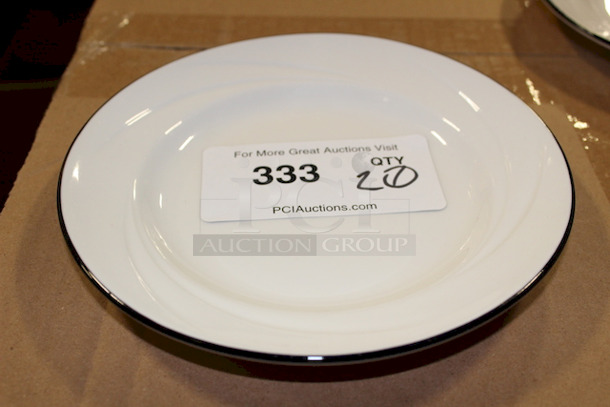 BEAUTIFUL! Steelite International Plates, White, 8". 20x Your Bid