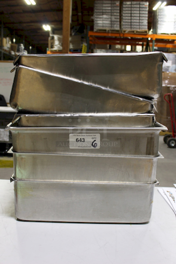 Vollrath Full Size Pans, 6" Deep, Stainless Steel. 6x Your Bid