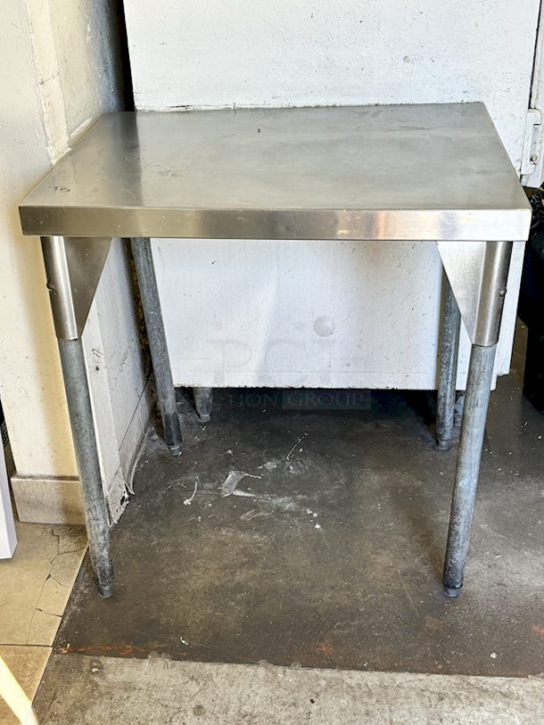 32" Stainless Steel Work Table With Under-Shelf. 32"W x 24"D x 34"H