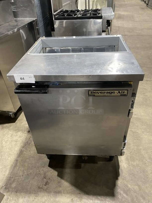 Beverage Air Refrigerated Sandwich Prep Table! Model SUR27 Serial 4405618! 115V 1 Phase! On Casters! 