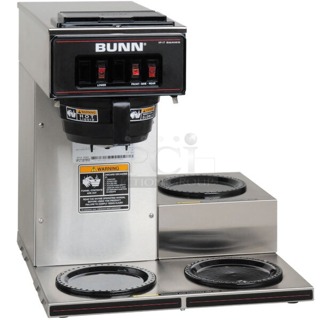 BRAND NEW SCRATCH & DENT! Bunn 13300.0003 VP17-3 Low Profile Pourover Coffee Brewer with 3 Warmers. S/N: VP17360163