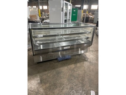 Leader/Bari Commercial Refrigerated Deli/Bakery Showcase! With Poly Coated Racks! Glass All Around Showcase Style! With Rear Access Doors! All Stainless Steel Body! Model CSK77D Serial PU11M0072B! 115V 1PH!