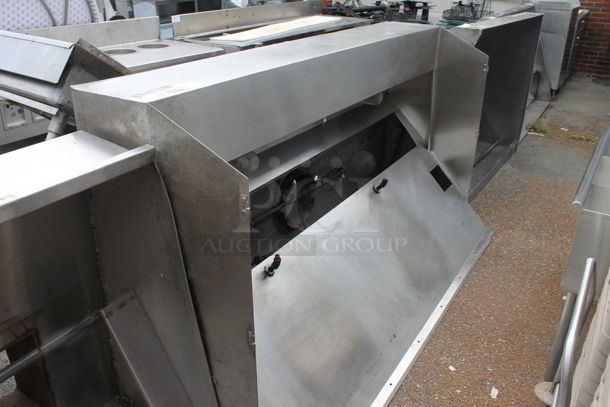 7' Stainless Steel Commercial Grease Hood w/ Lights.