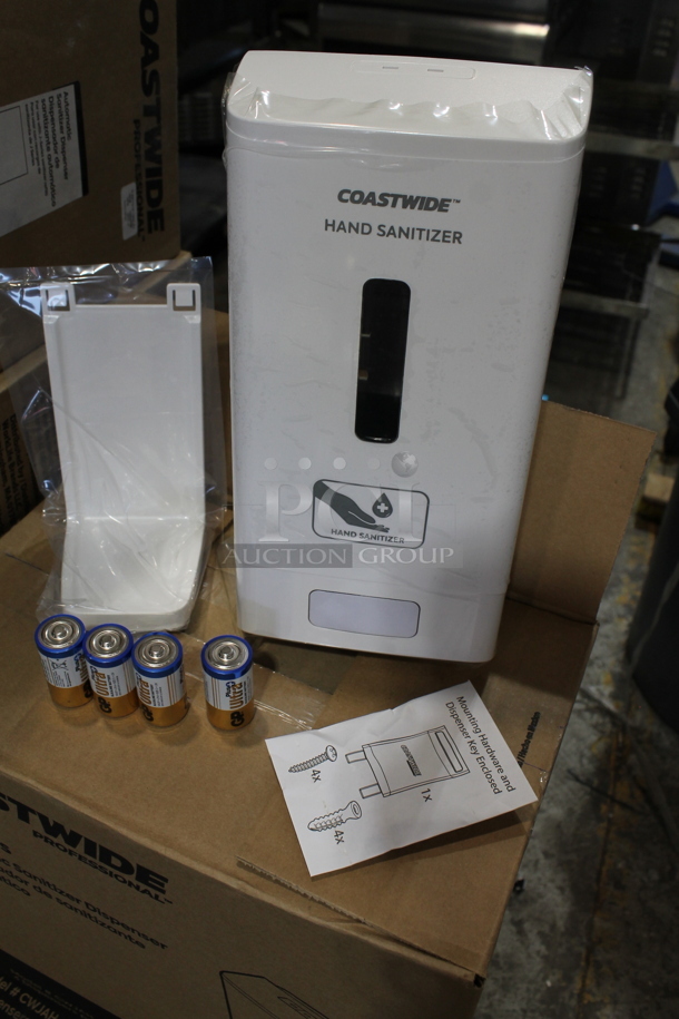 4 Boxes of 4 BRAND NEW! Coastwide J Series White Poly Hand Sanitizer Dispensers. 4 Times Your Bid!