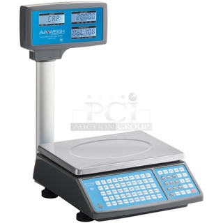 BRAND NEW SCRATCH AND DENT! AvaWeigh 334PCS40T 40 lb. Digital Price Computing Scale with Tower. Tested and Working!