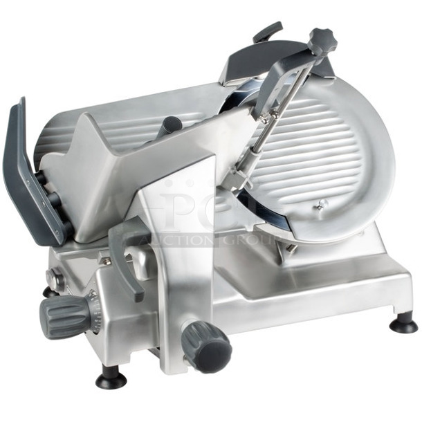 BRAND NEW SCRATCH AND DENT! 2023 Hobart Centerline EDGE12-11 Stainless Steel Commercial Countertop 12" Manual Meat Slicer w/ Blade Sharpener. 115 Volts, 1 Phase. Tested and Working!