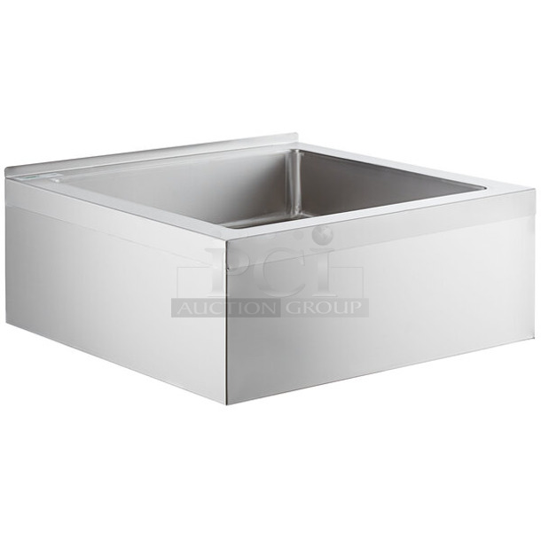 BRAND NEW SCRATCH AND DENT! Regency 600SM24246 Stainless Steel One Compartment Floor Mop Sink - 24" x 24" x 6" Bowl