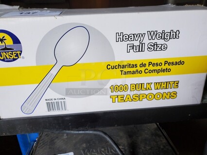 One Box of Bulk White Teaspoons