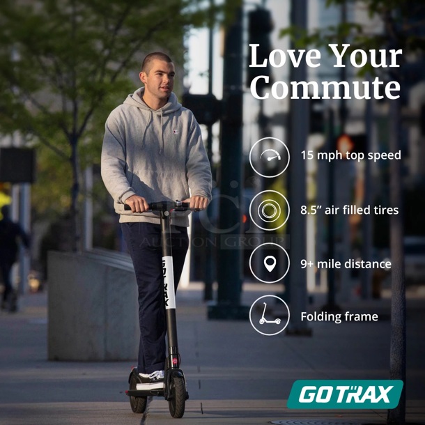 Gotrax Rival Electric Scooter, 8.5" Pneumatic Tire, Max 12 Mile Range and 15.5Mph Speed, 250W Foldable Escooter for Adult, Black