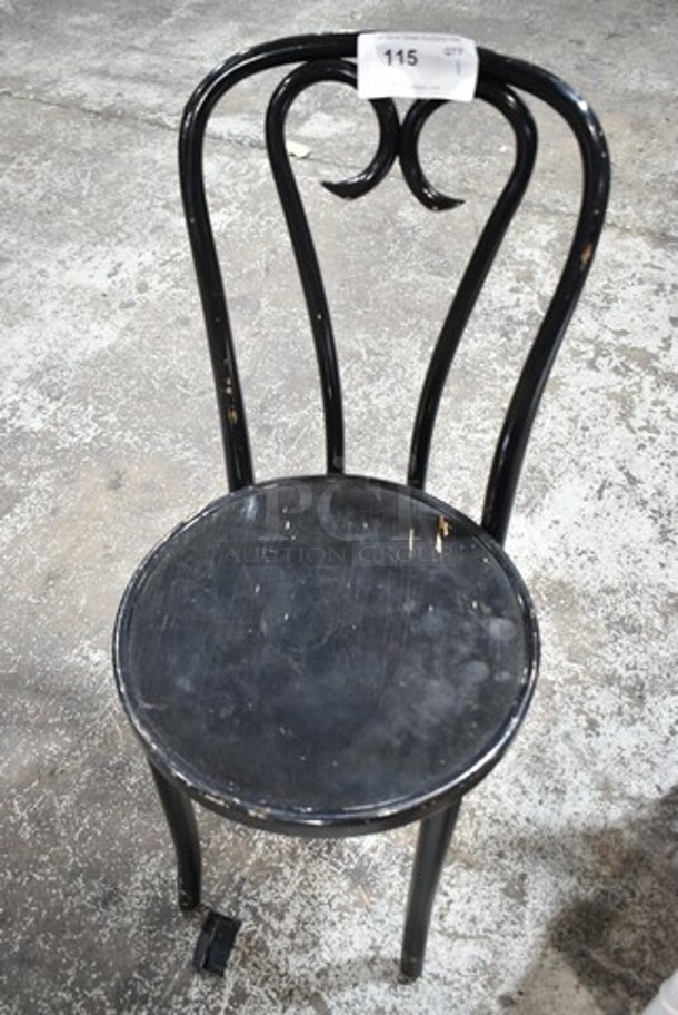 Black Metal Dining Height Chair. 