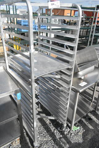 Metal Commercial Pan Transport Rack on Commercial Casters. 