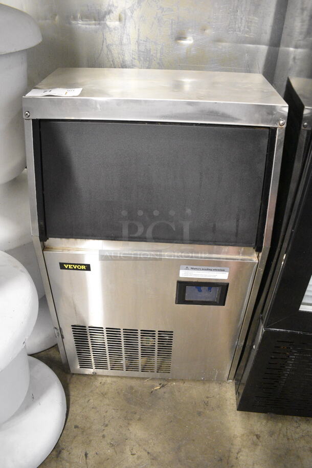 Vevor ZBJ70KGSYPPSB0001V1 Stainless Steel Commercial Undercounter Self Contained Ice Machine. 110 Volts, 1 Phase. 