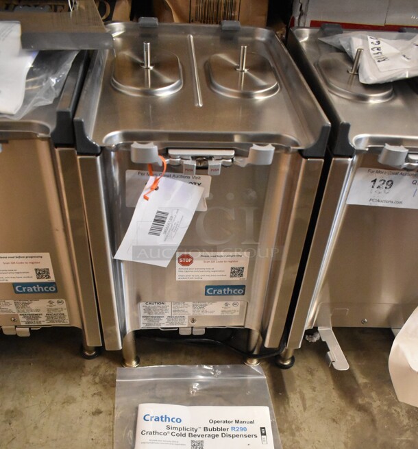 BRAND NEW SCRATCH AND DENT! 2023 Crathco CS-1D/2E-16-290 Stainless Steel Commercial Countertop Refrigerated Beverage Machine Base. 120 Volts, 1 Phase. Tested and Working!