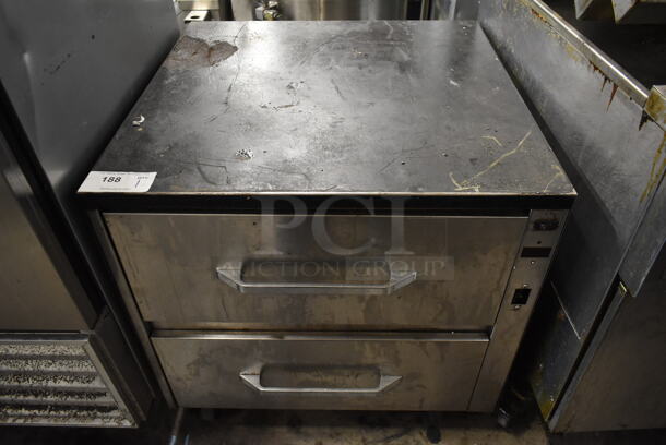 Stainless Steel Commercial 2 Drawer Warming Drawer. Tested and Working!