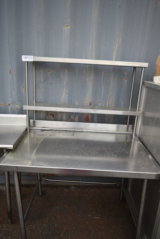 Stainless Steel Table w/ Over Shelf. Stainless Steel Table w/ Over Shelf. 