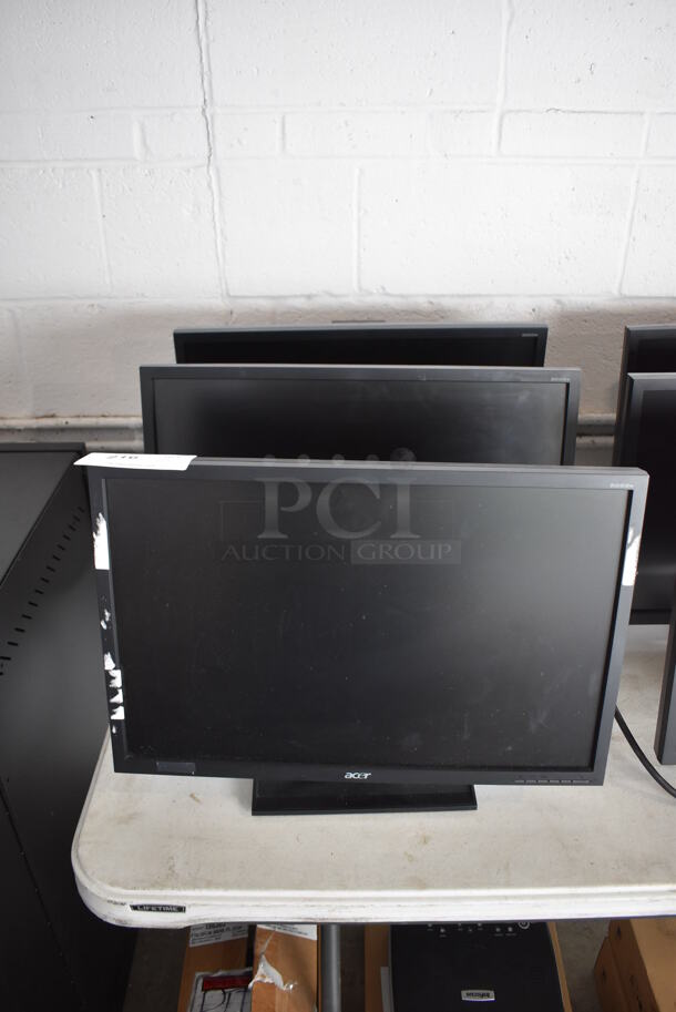 3 Acer B223W B 22" Computer Monitors. 100-240 Volts, 1 Phase. 3 Times Your Bid!