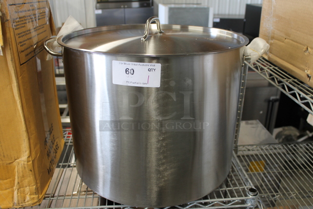 BRAND NEW! Stainless Steel Stock Pot w/ Lid.