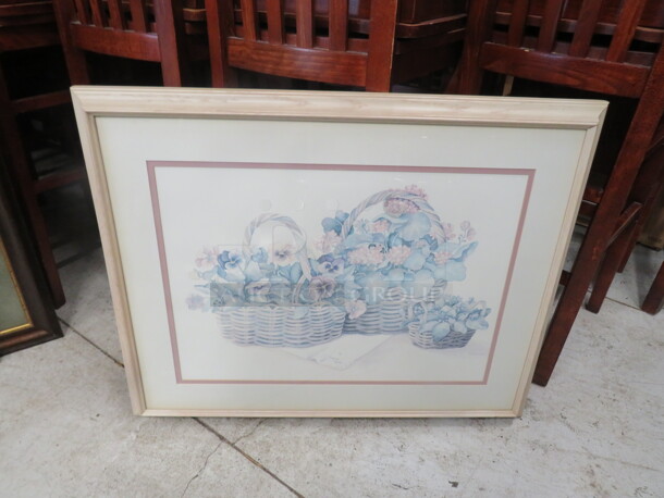 One 38.5X27 Beautiful Framed Matted Picture.