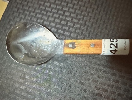 One Wooden Handle Spoon.