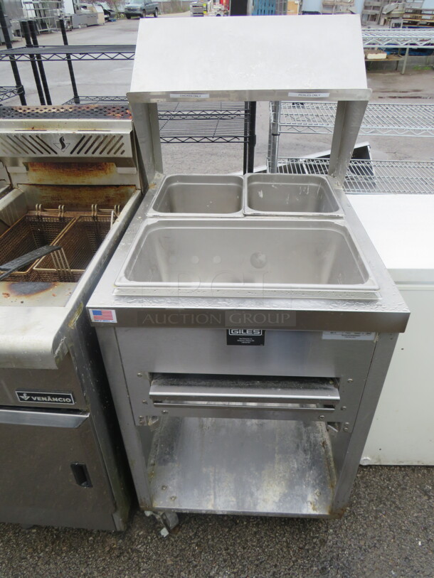 One Stainless Steel Giles Breading Station On Casters. Model# BBT-0. 24X30X54. $2700.00
