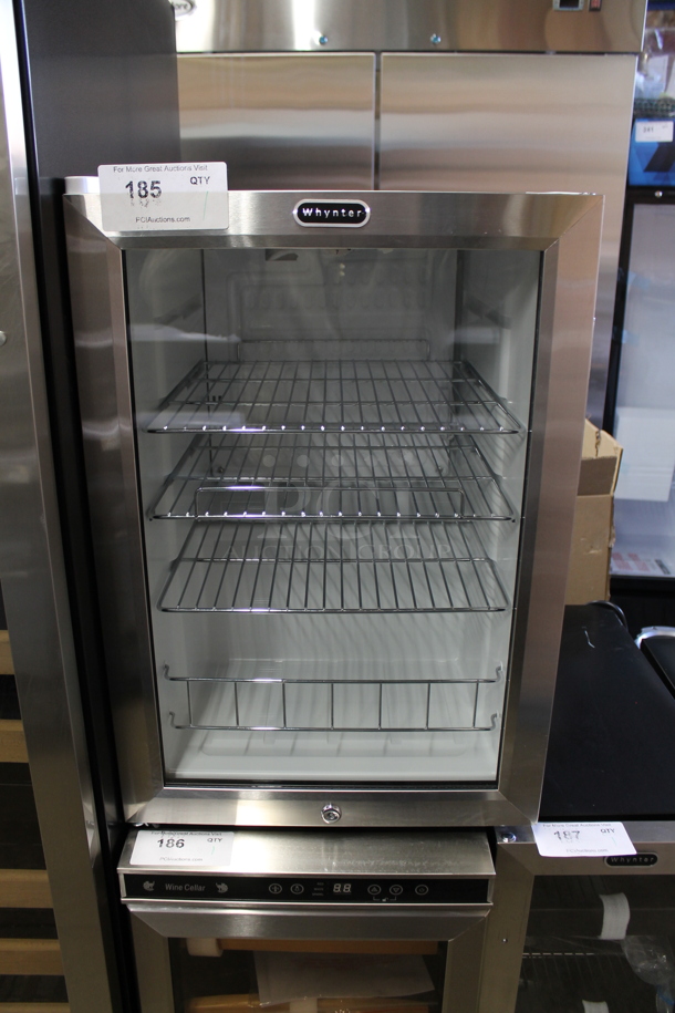 BRAND NEW SCRATCH AND DENT! Whynter BR-091WS 90-Can Beverage Refrigerator Merchandiser With Lock. 115 Volts, 1 Phase. Tested and Working!