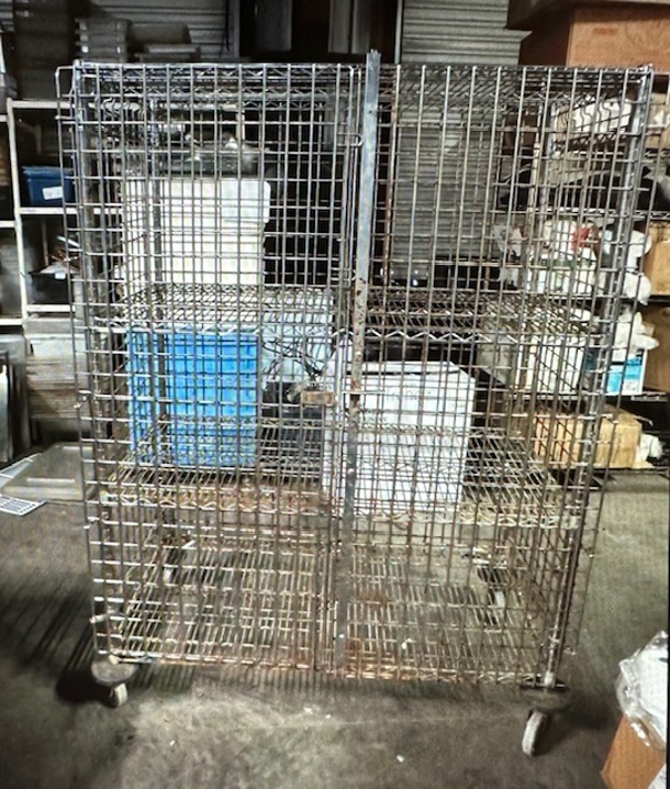 One Metro Cage On Casters. 50X25X67