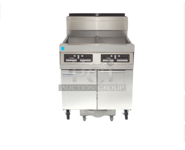 2022 Used Frymaster SCFHD260G Gas Fryer - (2) 80 lb Vats, Floor Model, Natural Gas With Filtration System Tested and Working! - Item #1143740