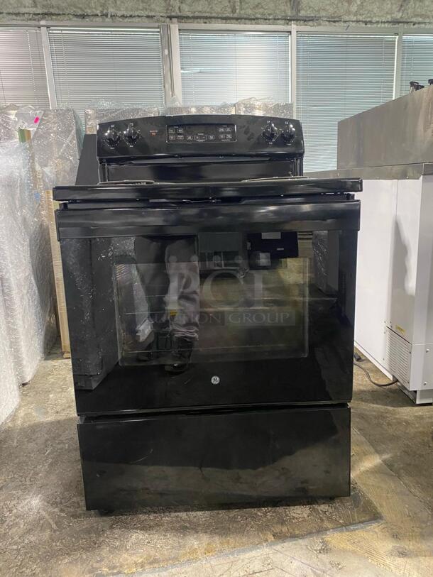 30 Inch Freestanding Electric Range with 4 Coil Burners, 5.0 cu. ft. Oven Capacity, Storage Drawer, Sensi-Temp Technology, Dual-Element Bake, Sabbath Mode, and Self-Clean: Black