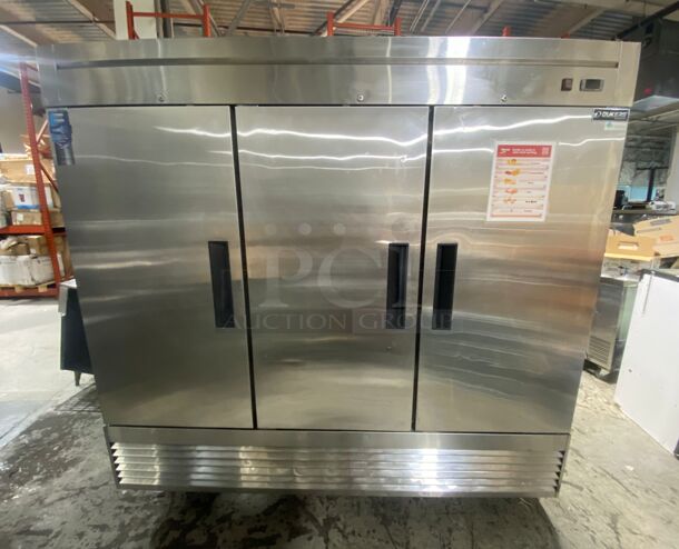 Dukers D83F 3-Door Commercial Freezer In Stainless Steel - Item #1127084