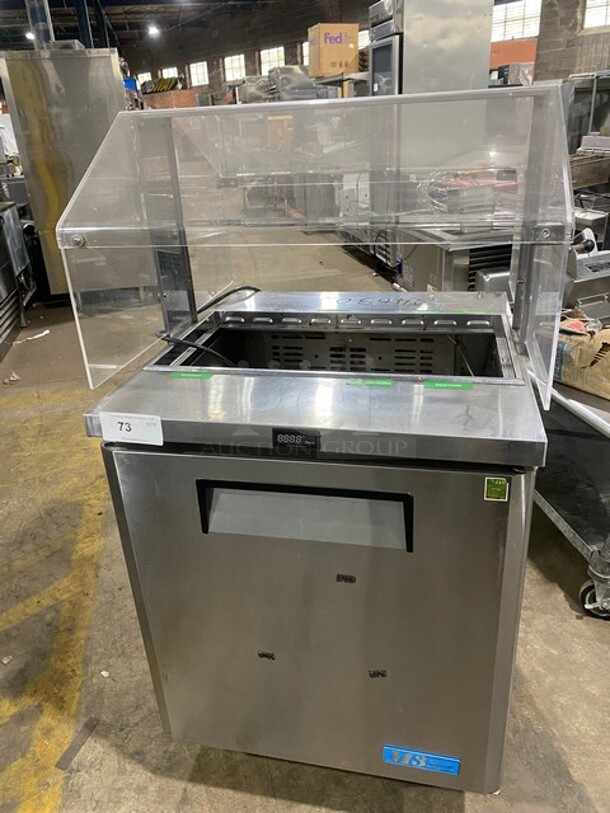 Turbo Air Refrigerated Salad Bar Island! Single Door Storage Space Underneath! All Stainless Steel! Model: MST28711S SN: KMS29B2069 115V 