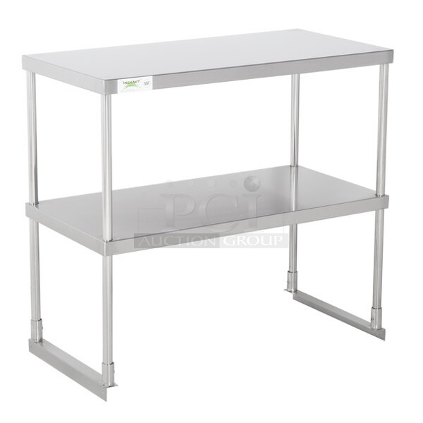 BRAND NEW SCRATCH AND DENT! Regency 600DOS1836 Stainless Steel Double Deck Overshelf - 18" x 36" x 32"