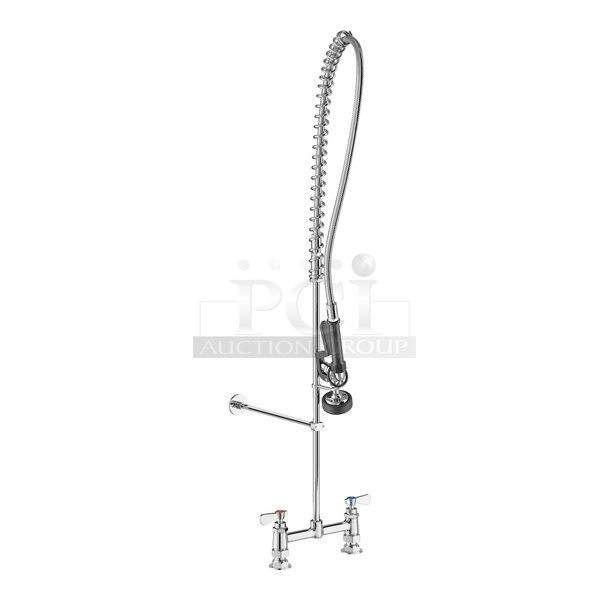 BRAND NEW SCRATCH AND DENT! Regency 600PRD8X  1.15 GPM Deck-Mounted Pre-Rinse Faucet with 8" Centers